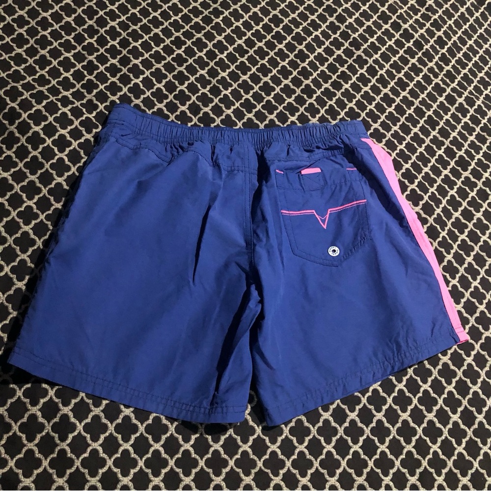 Diesel Swim Shorts Mens Medium Pink Purple Stripe Only The Brave Logo GG9